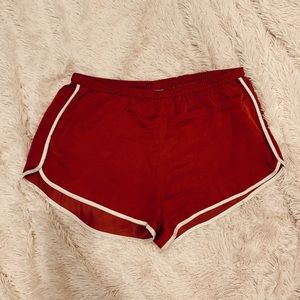 Aerie red striped side red shorts